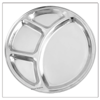 Round Lunch Plate with 4 compartments