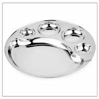 Round Lunch Plate with 5 compartments