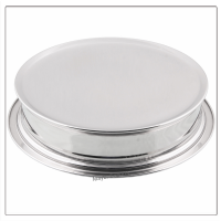 Communion Tray with Lid & Stacking Bread Plate with Lid - Mirror Finish
