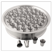2 Communion Trays with a Lid and a Base & Stacking Bread Plate with a Lid and a Base + 80 Cups Stainless Steel Matte Finish