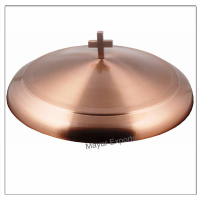2 Communion Trays with Lid & 2 Stacking Bread Plates with Lid & 80 Cups - Copper Finish
