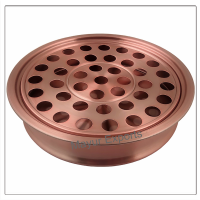 3 Communion Trays with Lid & 2 Stacking Bread Plates with Lid - Copper Finish