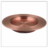 5 Communion Trays with Lid & 3 Stacking Bread Plates with Lid - Copper Finish