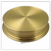 2 Holy Communion Tray with 80 Cups  - Brass Matte Finish