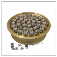 3 Holy Communion Tray with 120 Cups  - Brass Matte Finish
