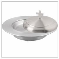 5 Communion Trays with Lid & 3 Stacking Bread Plates with Lid - Matte(satin) Finish