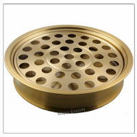 5 Communion Trays with Lid & 3 Stacking Bread Plates with Lid - Brass Matte Finish