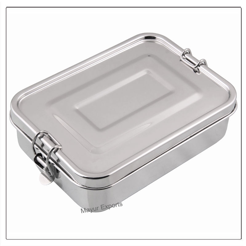 Rectangular Lunch Box with Snacks Container