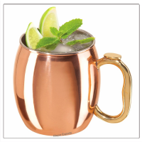 Copper Barrel Mule Mug with Brass Coin Handle
