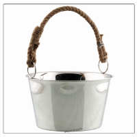 Stainless Steel Sauna Bucket with Rope Handle