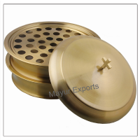 2 Communion Trays with Lid - Gold Finish