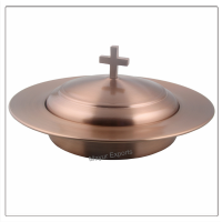 Stacking Bread Plate with Cover - Copper Finish