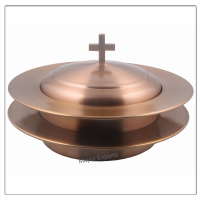 2 Stacking Bread Plates with Cover - Copper Finish