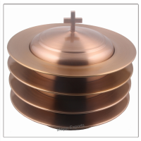 4 Stacking Bread Plates with Cover - Copper Finish