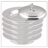 5 Stacking Bread Plates with Cover - Mirror Finish