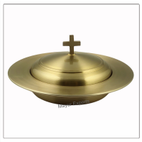 Stacking Bread Plate with Cover - Brass Matte Finish