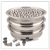 3 Holy Communion Tray with 120 Cups  - Mirror Finish