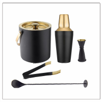 Stainless Steel Bartender Set - 5 pieces luxury Black Gold Bar Set